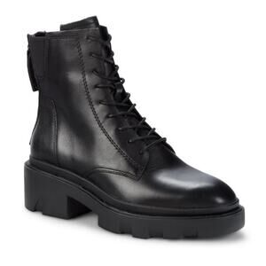 Ash Women's Size 40M Moody Leather Combat Boots Black